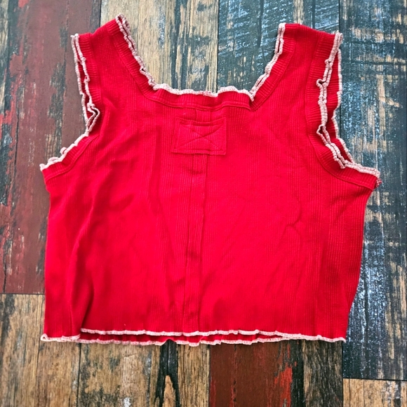 Natural Life Cropped Ruffle Tank XL - Picture 5 of 5